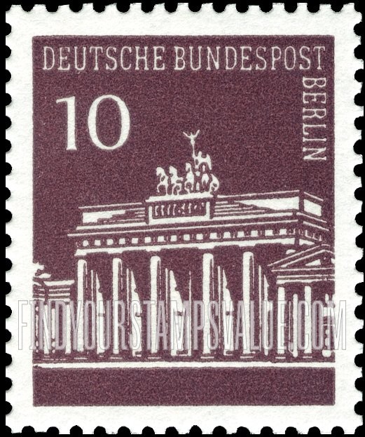 FindYourStampsValue: BERLIN - Brandenburg Gate Type of Germany