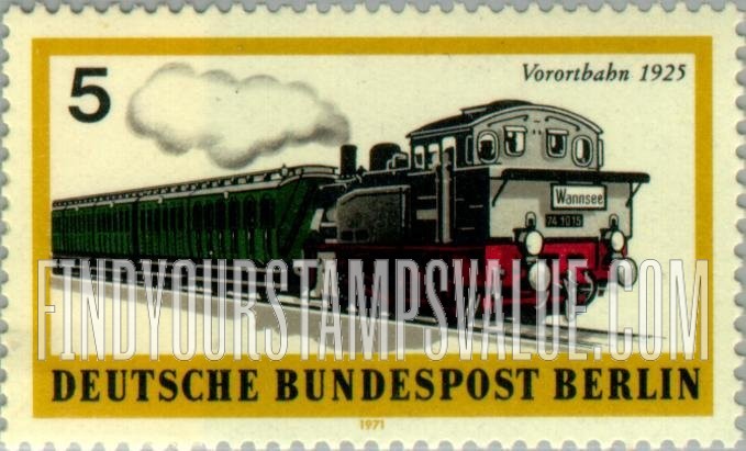 FindYourStampsValue: BERLIN - Suburban train, 1925