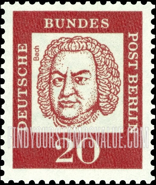 FindYourStampsValue: BERLIN - Portraits: Johann Sebastian Bach