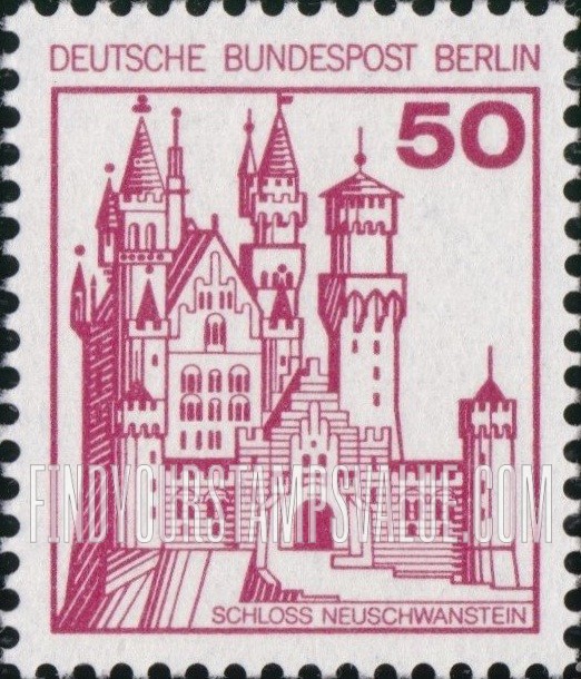 FindYourStampsValue: BERLIN - Castle Type of Germany: Neuschwanstein