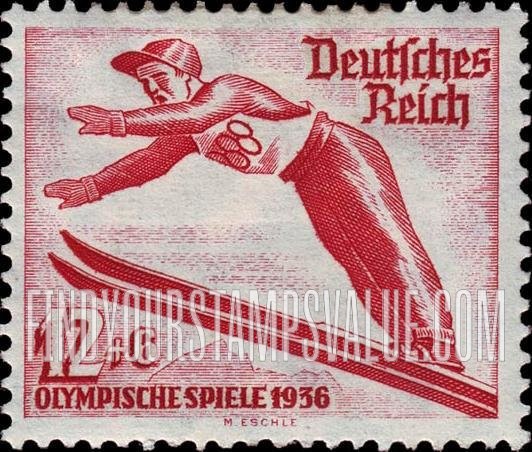 FindYourStampsValue: SEMI-POSTAL - Ski jump