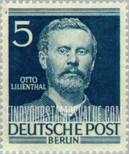 FindYourStampsValue: BERLIN - Portraits: Otto Lilienthal