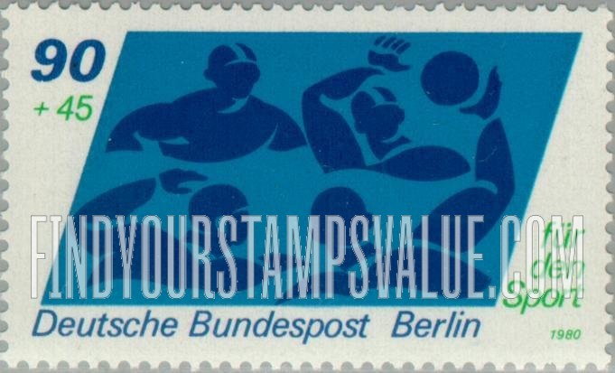 FindYourStampsValue: OCCUPATION SEMI-POSTAL - Sports Type of 1980: Water polo