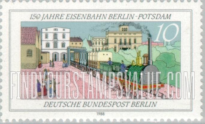 FindYourStampsValue: BERLIN - Berlin-Potsdam Railway, 150th Anniversary