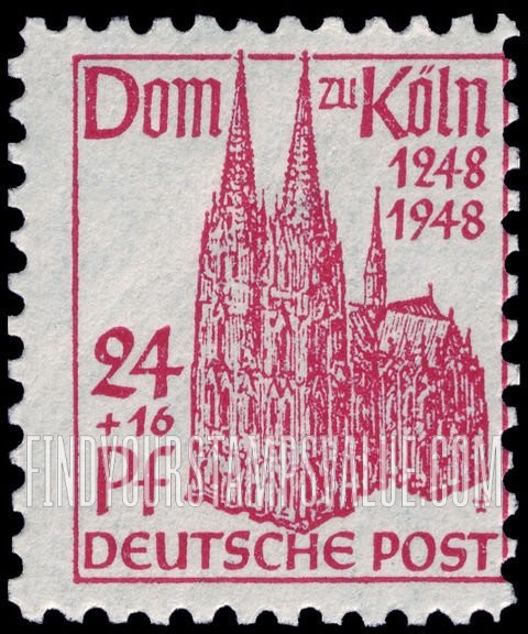 FindYourStampsValue: SEMI-POSTAL - Cologne Cathedral