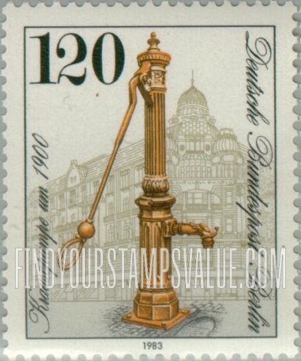 FindYourStampsValue: BERLIN - Various street pumps and fire hydrants, 1900