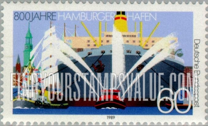 FindYourStampsValue: Hamburg Harbor, 800th Anniversary