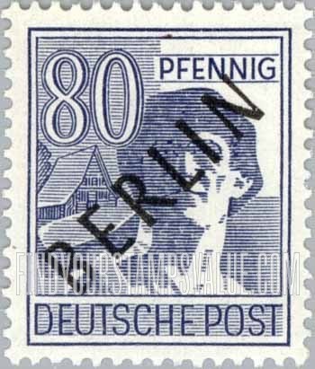 FindYourStampsValue: BERLIN - Laborer: Overprinted Diagonally in Black