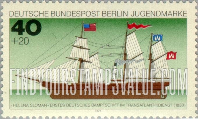 FindYourStampsValue: OCCUPATION SEMI-POSTAL - Ship Type of 1977: Helena Sloman, 1850