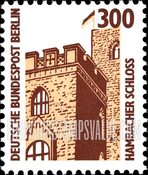 FindYourStampsValue: BERLIN - Historic Sites and Objects Type of Germany: Hambach Castle