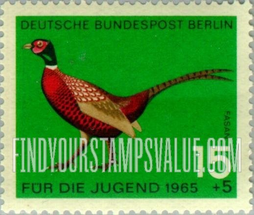 FindYourStampsValue: OCCUPATION SEMI-POSTAL - Bird Type of 1965: Ringnecked pheasant