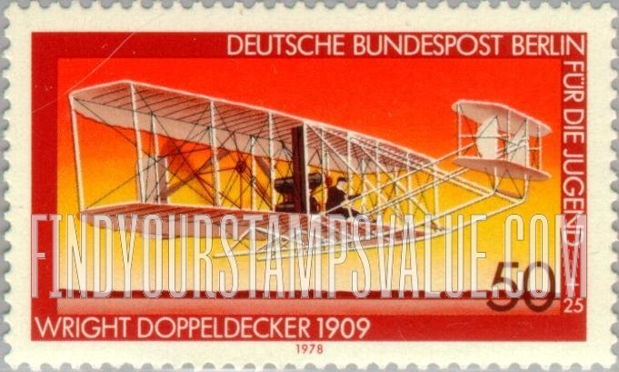FindYourStampsValue: OCCUPATION SEMI-POSTAL - Aviation Type of 1978: Wright brothers’ plane, 1909
