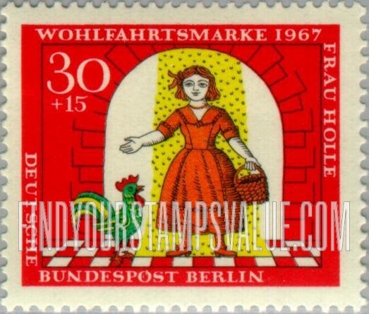 FindYourStampsValue: OCCUPATION SEMI-POSTAL - Fairy Tale Type of 1965: Various Scenes from Frau Holle