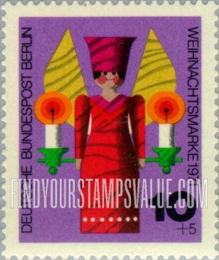FindYourStampsValue: OCCUPATION SEMI-POSTAL - Christmas: Christmas angel with candles
