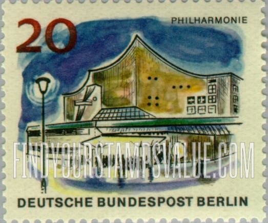 FindYourStampsValue: BERLIN - The New Berlin: Philharmonic Hall, horizontal