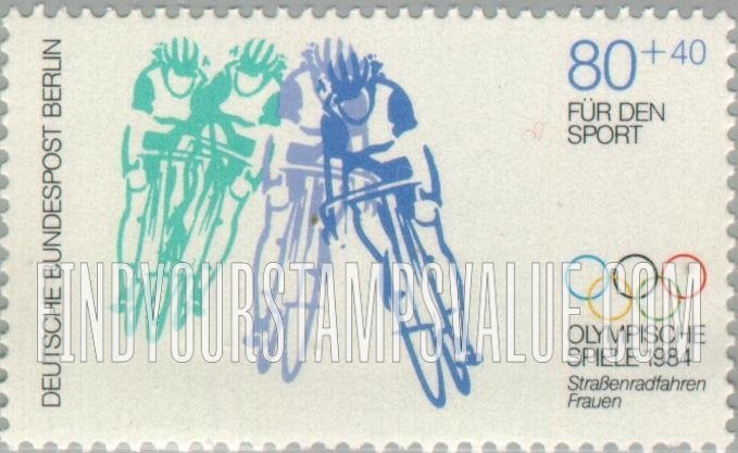 FindYourStampsValue: OCCUPATION SEMI-POSTAL - Olympic Type of 1984: Cycling