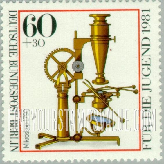 FindYourStampsValue: OCCUPATION SEMI-POSTAL - Optical Instrument Type of 1981: Microscope, 1790