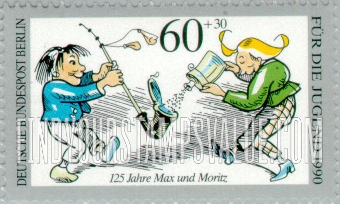FindYourStampsValue: OCCUPATION SEMI-POSTAL - Max and Moritz Type of 1990: Max, Moritz