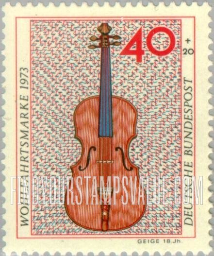 FindYourStampsValue: SEMI-POSTAL - Musical Instruments: Violin, 18th century