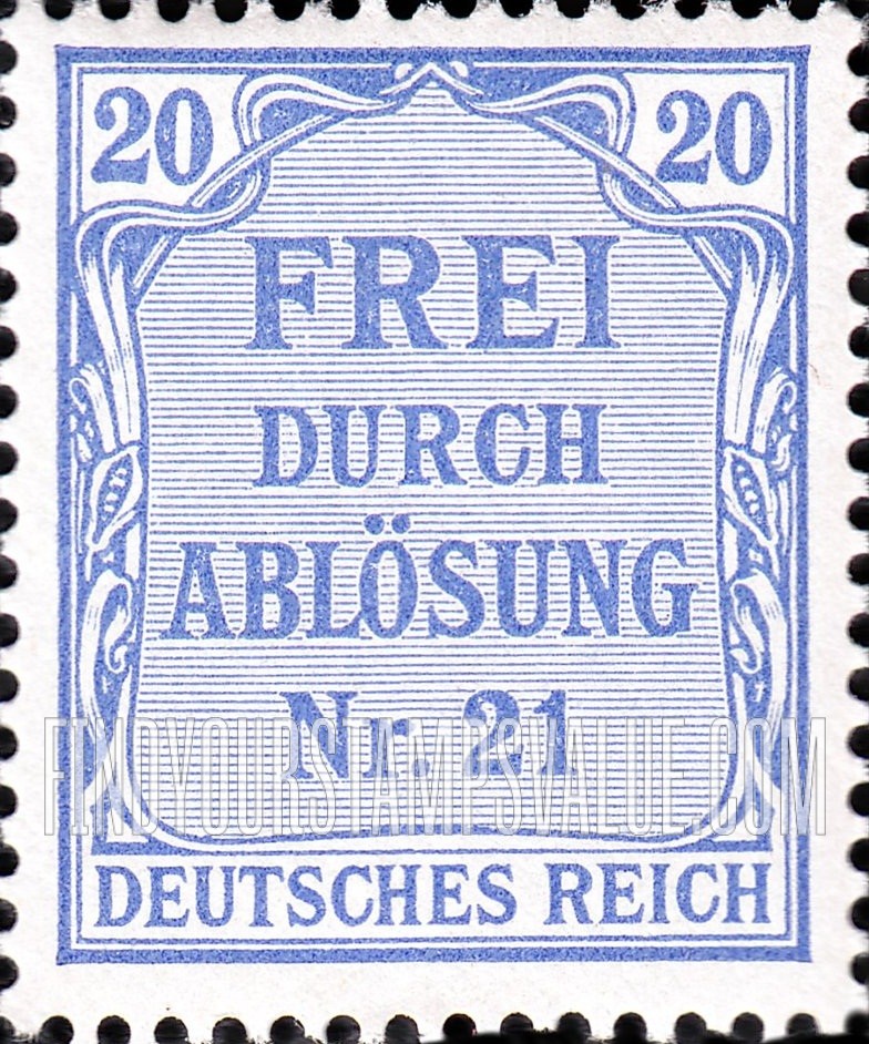 FindYourStampsValue: LOCAL OFFICIAL - “Nomber 21” refers to the district of Prussia