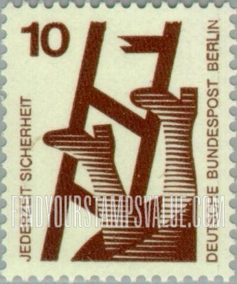 FindYourStampsValue: BERLIN - Accident Prevention Type of Germany: Broken ladder