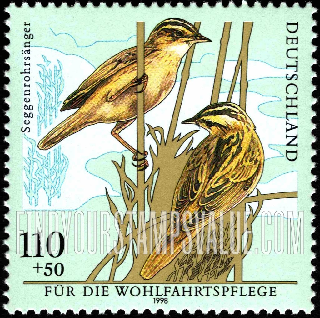 FindYourStampsValue: SEMI-POSTAL - Welfare Stamps: Sedge warbler