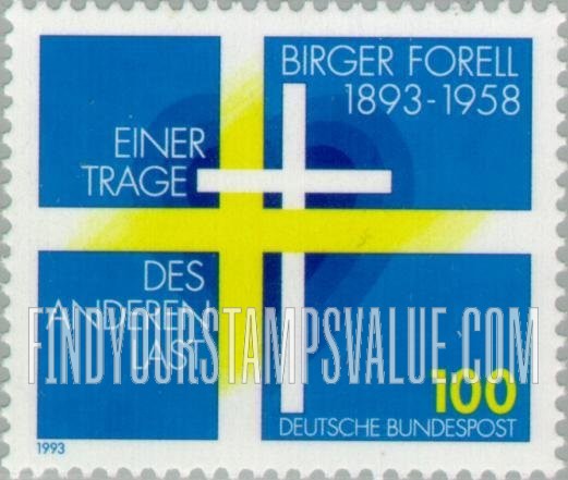 FindYourStampsValue: Birger Forell (1893-1958), Swedish Priest