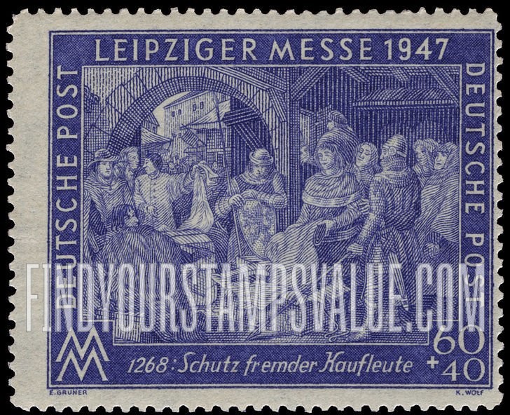 FindYourStampsValue: SEMI-POSTAL - Foreign merchants displaying their wares, 1268