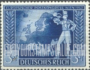 FindYourStampsValue: SEMI-POSTAL - Postilion and Map of Europe