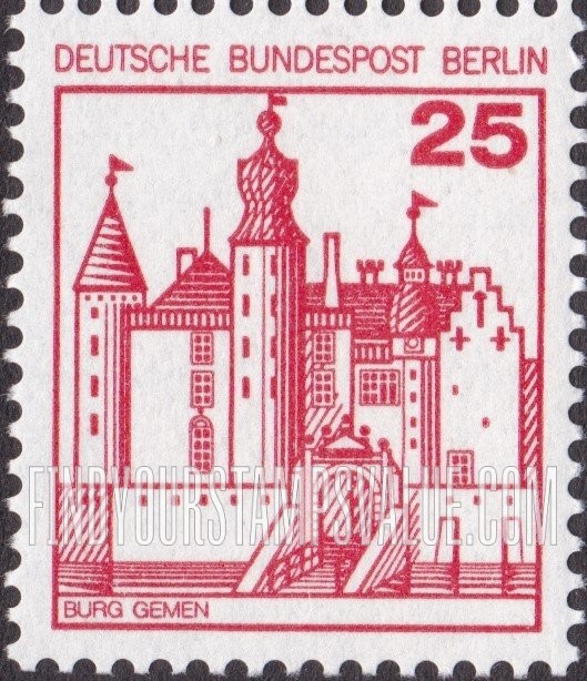 FindYourStampsValue: BERLIN - Castle Type of Germany: Gemen