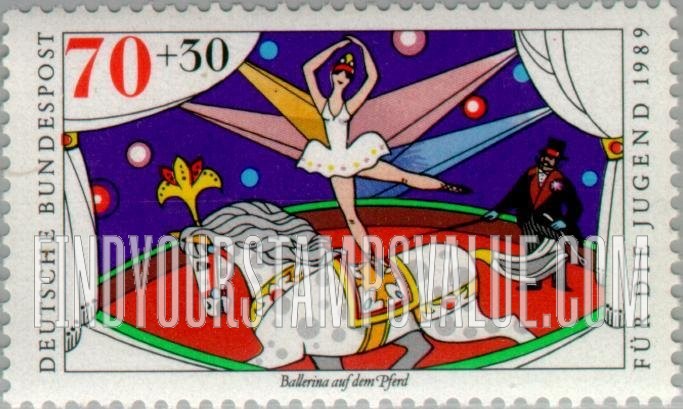 FindYourStampsValue: SEMI-POSTAL - Circus: Bareback rider