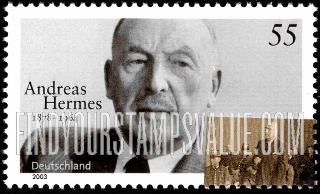 FindYourStampsValue: Andreas Hermes (1878-1964),Politician