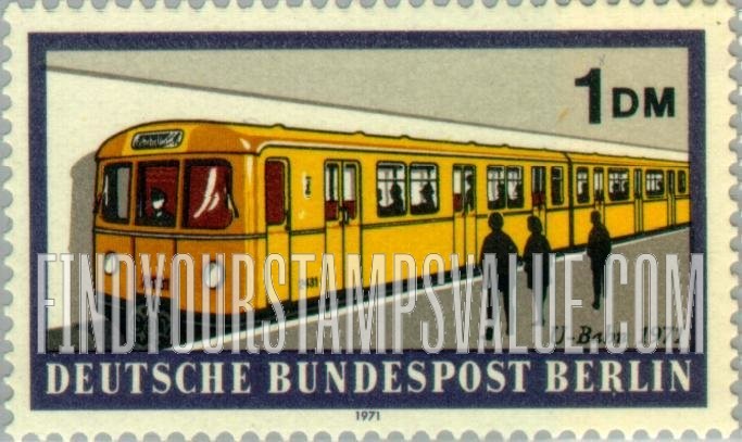 FindYourStampsValue: BERLIN - Subway train, 1971