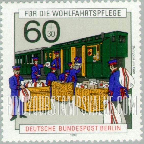 FindYourStampsValue: OCCUPATION SEMI-POSTAL - Post and Telecommunications Type: Railway mail car, 1900