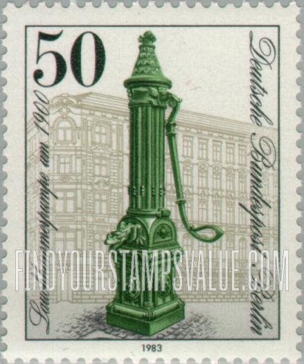 FindYourStampsValue: BERLIN - Various street pumps and fire hydrants, 1900