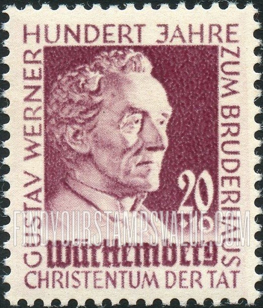 FindYourStampsValue: OCCUPATION SEMI-POSTAL - Gustav Werner