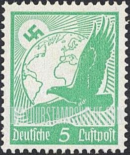 FindYourStampsValue: AIR POST - Swastika Sun, Globe and Eagle