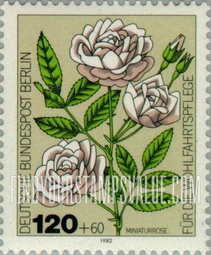 FindYourStampsValue: OCCUPATION SEMI-POSTAL - Flower Type of 1982: Miniature rose