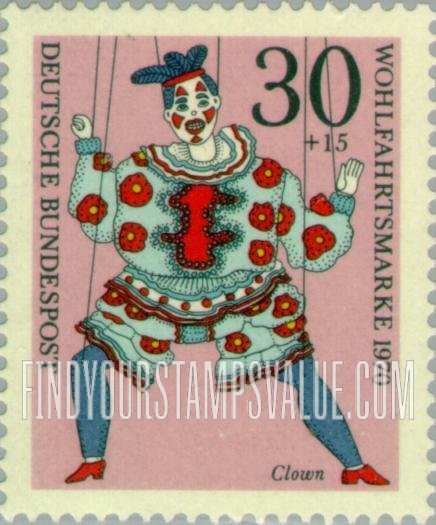 FindYourStampsValue: SEMI-POSTAL - Puppets: Clown