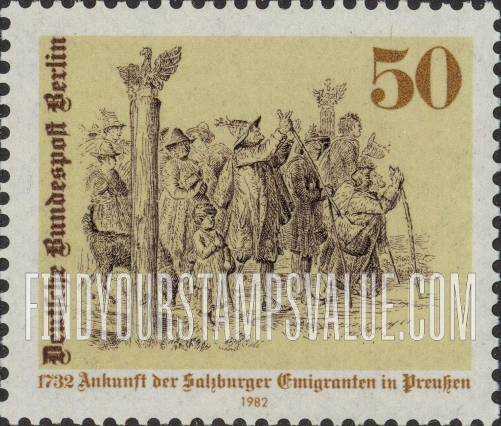 FindYourStampsValue: BERLIN - Salzburg Emigration to Prussia, 250th Anniversary