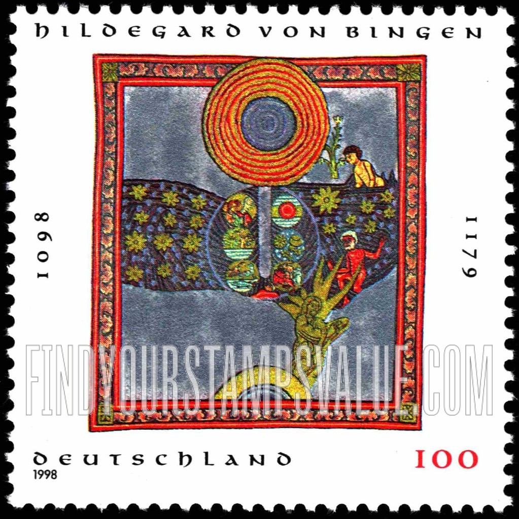 FindYourStampsValue: Hildegard von Bingen (1098-1179), Christian Mystic