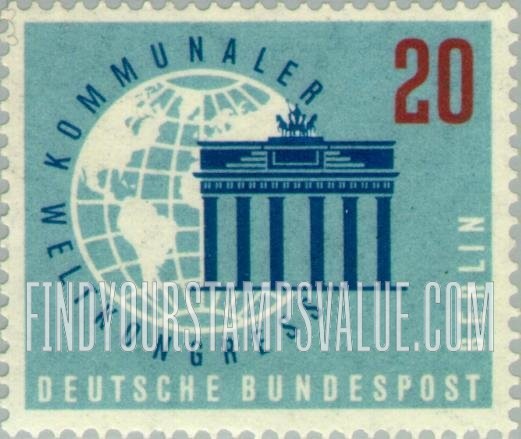 FindYourStampsValue: BERLIN - Globe and Brandenburg Gate