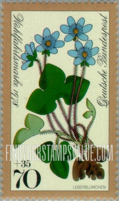 FindYourStampsValue: SEMI-POSTAL - Woodland Flowers: Liverwort