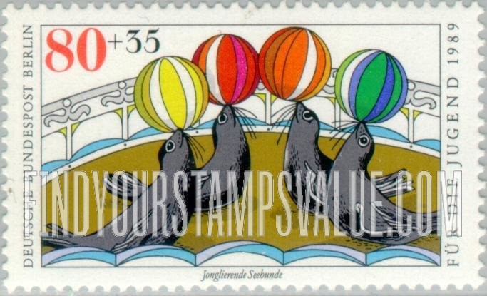 FindYourStampsValue: OCCUPATION SEMI-POSTAL - Circus Type of 1989: Seals