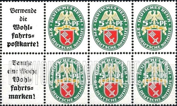 FindYourStampsValue: SEMI-POSTAL - Coats of Arms: Bremen