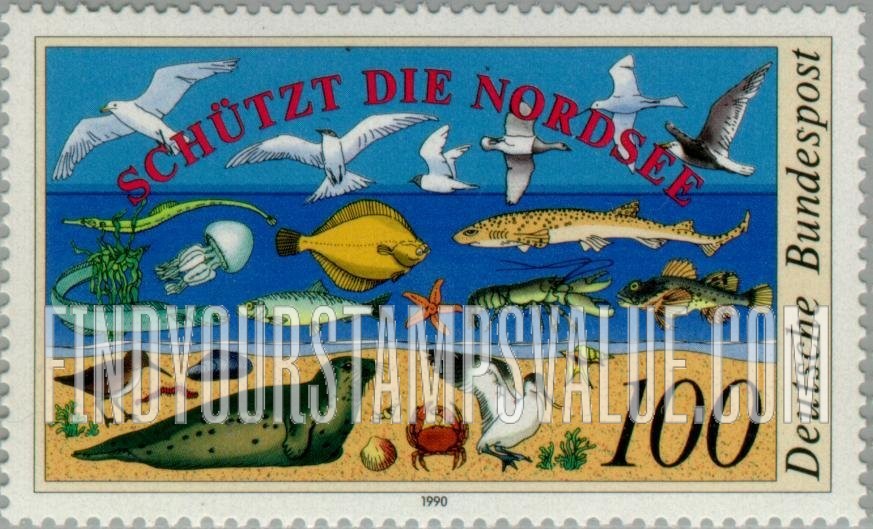 FindYourStampsValue: Nature and Environmental Protection: North Sea