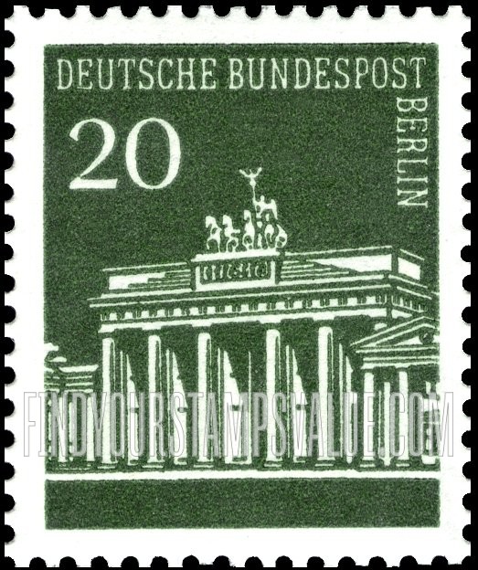 FindYourStampsValue: BERLIN - Brandenburg Gate Type of Germany