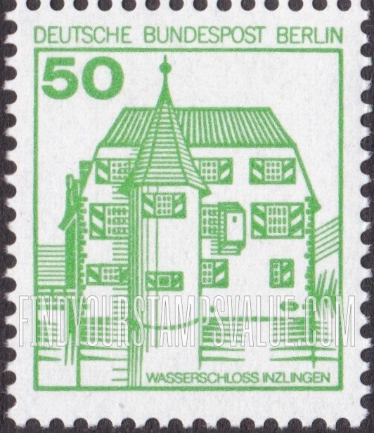 FindYourStampsValue: BERLIN - Castle Type of Germany: Inzlingen