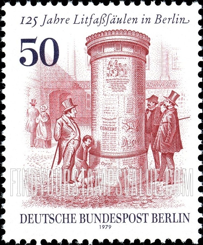 FindYourStampsValue: BERLIN - Berlin Poster Columns, 125th Anniversary