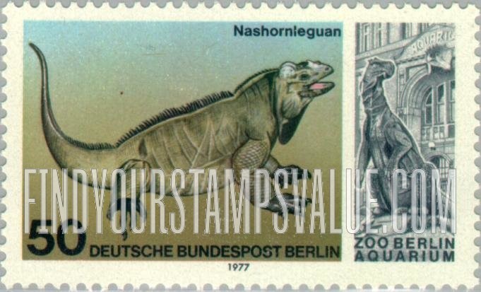 FindYourStampsValue: BERLIN - Rhinoceros iguana